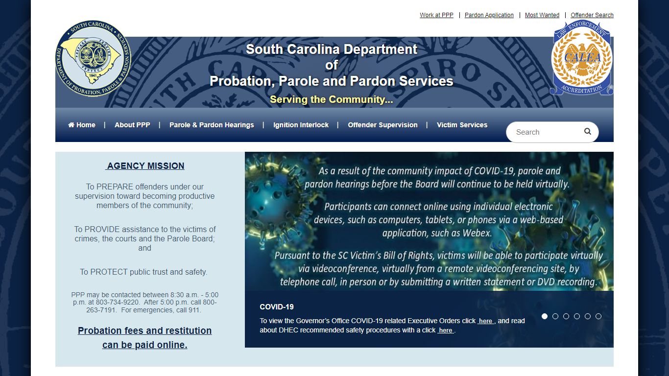 SC Department of Probation, Parole and Pardon Services